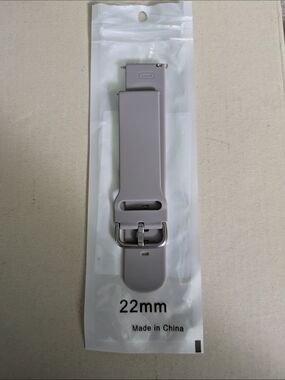 22mm Gray Silicone Watch Band Replacement Strap